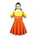 FRIKE Girl Abiti Manica Corta Halloween 2021 TV Costume Cosplay Outfit Abiti per Bambole Maschera Abbigliamento Party Prop Masquerade Dresses(Size:110cm,Color:Arancia)