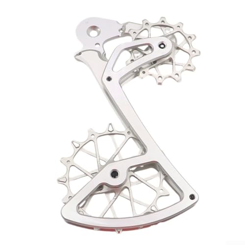 Juego de polea guía de desviador trasero para bicicleta compatible con modelos SRAM 11/12 Speed Type2/Type3 (plata)