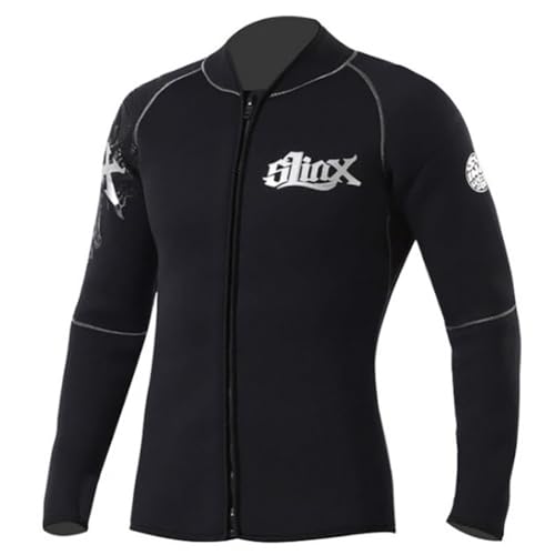 WYYHAA 3/5mm Neoprene Wetsuit Top Men Women, Long Sleeve Front Zip Wetsuit Jacket, Keep Warm for Diving Surfing Kayaking Swimming Scuba,5mm,S
