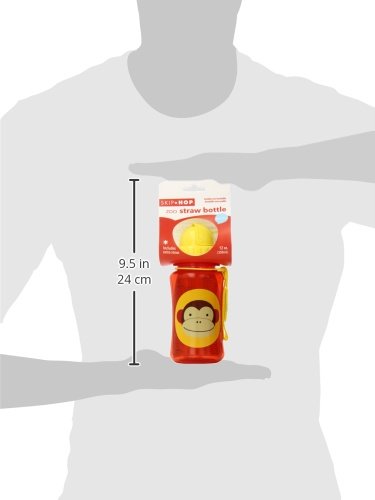 Skip Hop Toddler Sippy Cup with Straw, Zoo Straw Bottle, Monkey