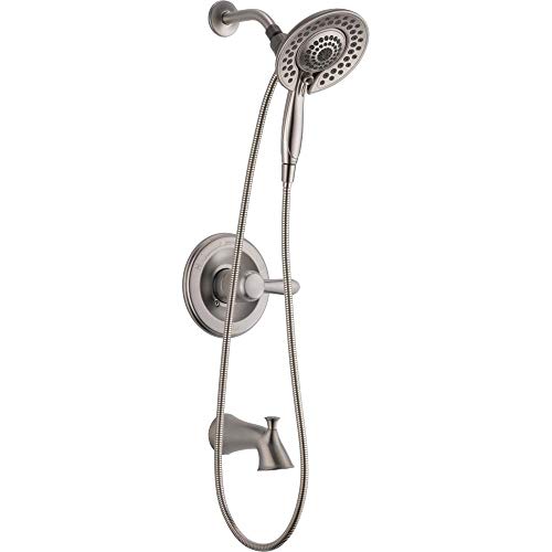 Delta 144938DC-SS-I20 Lahara In2ition 2-in-1 Single-Handle 5-Spray Tub and Shower Faucet in Brushed Nickel Delta 144938DC-SS-I20 Lahara In2ition 2-in-1 Single-Handle 5-Spray Tub and Shower Faucet in Brushed Nickel