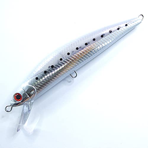【momoルアー】 モモルアー 青物対応 貫通ワイヤーミノー ブルーランナー 120mm 40g ブリ ヒラマサ サワラ マグロ 等に。 (シラス) 1枚目