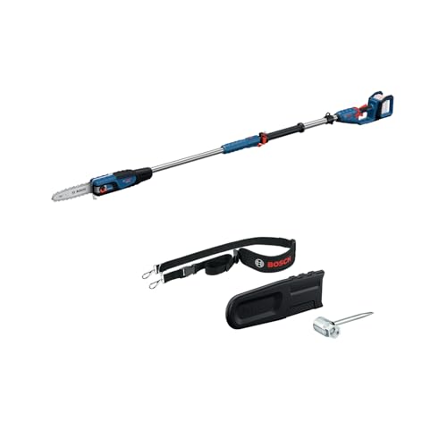 Bosch Professional 18V System Élagueuse télescopique GKE 18V-25 TP (jusqu'à 130 coupes par charge, tige télescopique 2,9 m, moteur sans balais, fourreau 25 cm, clé en T, sangle, sans batterie)