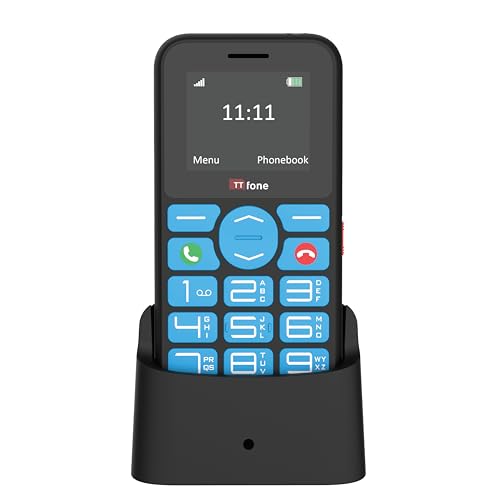 Image of TTfone TT190 Big Button Basic Senior Unlocked Emergency Mobile Phone - Simple Cheapest Phone (with Dock Charger)