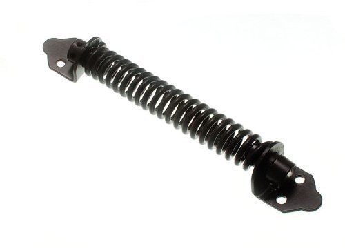 Ressort de porte reglable 200mm noir pour securiser le portillon de jardin