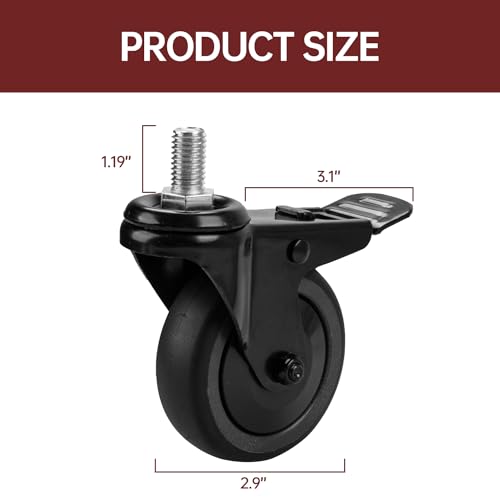 Image of Pellet Grill Locking Caster Wheel Replacement for Pit Boss Navigator 850 1150, Austin XL, Sportsman and Louisiana Grill