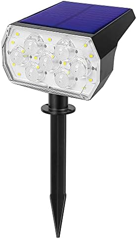 SOARCHICK Solar Outdoor Lights, IP65 Waterproof Outdoor Solar Spot Lights for Garden Yard Pathway Garage Porch 60 LED 3 Lighting Mode Auto On/Off Solar Powered Landscape SpotLight Wall Lights (1 Pack)