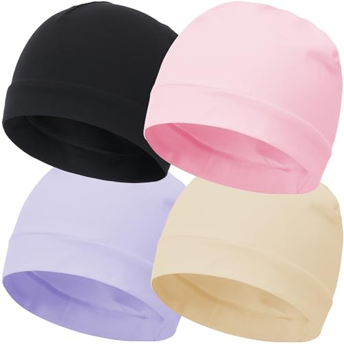 Image of vidsel 100% Cotton Skull Caps Beanie Night Cap Sleep Hats for Men Women | Breathable,Soft,Lightweight Skully Cap,Running Beanie Cycling Helmet Liner,Wicking Head Cover,CPAP Chemo Bald Cap