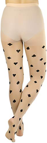 Image of ToBeInStyle Women's Valentine Day Themed Opaque Sheer Pantyhose w /Heart Love