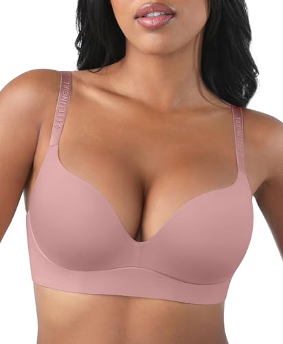 Image of FeelinGirl Wireless Push Up Bra Full Support Lift Balconette Seamless