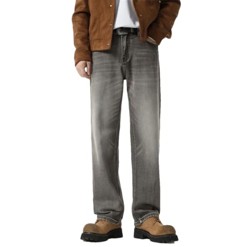 Men's Slim Fit Stylish Straight Loose Jeans Classic Washed Jeans