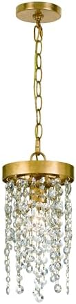 Winham 1 Light Antique Gold Crystal Mini Pendant