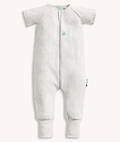 ergoPouch 1.0 TOG Sleep Onesie – 6–12 Months – Grey Marle Print – Organic Cotton Sleeping Bag Alternative for Infants and Toddlers.