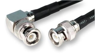 Câble RG58 BNC fiche mâle et connecteur coudé r/A lot de 1 de 1m