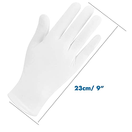 QSN STUFF Women's/Men's Cotton Sun burn Protection Double Layered Gloves & Women Cover Up Cotton Gloves, Cotton Hand Gloves for Bike and Riding (Beige-White, Free Size, 2 Pairs)