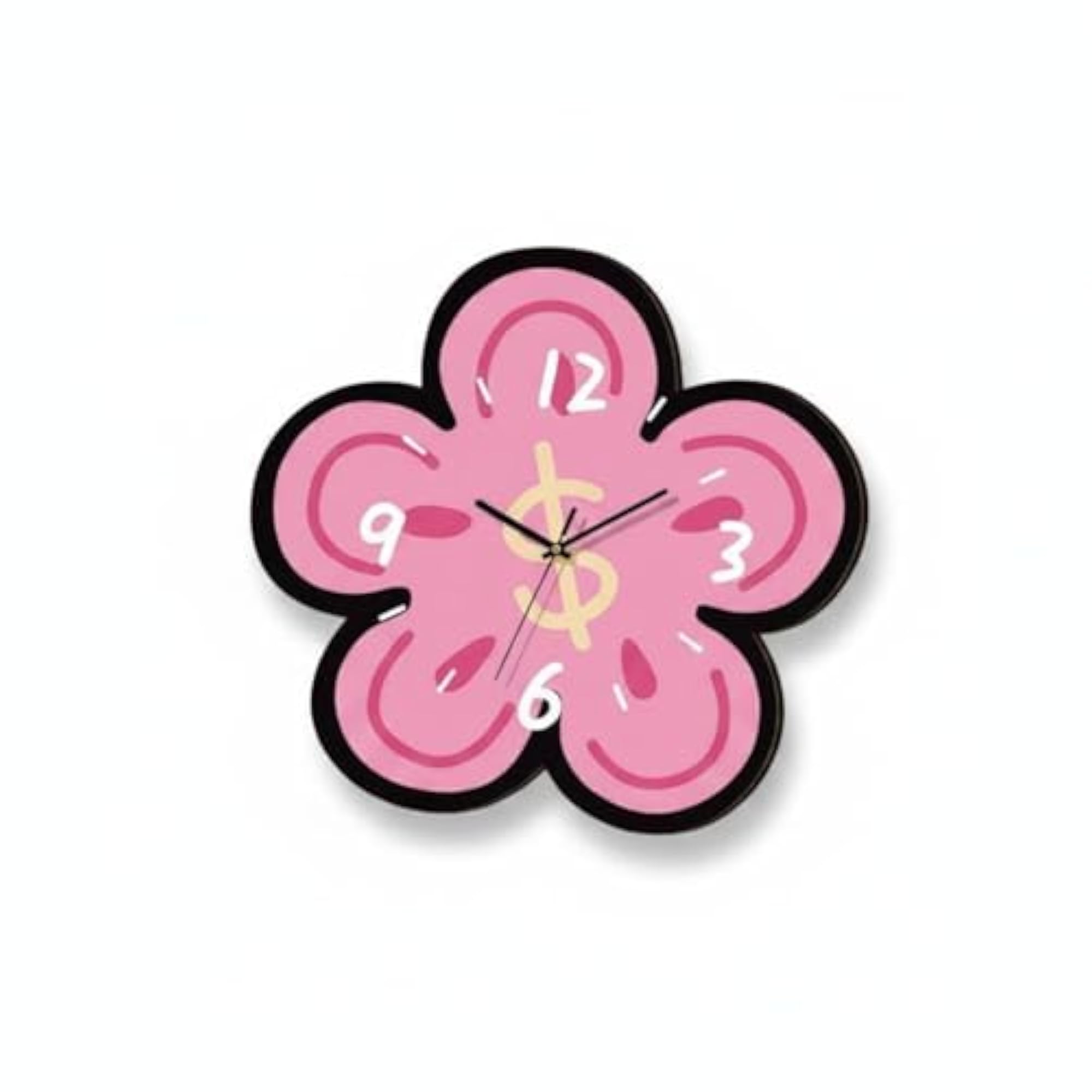 Dollar Sign Flower Clock, Creative Design for Home Decoration