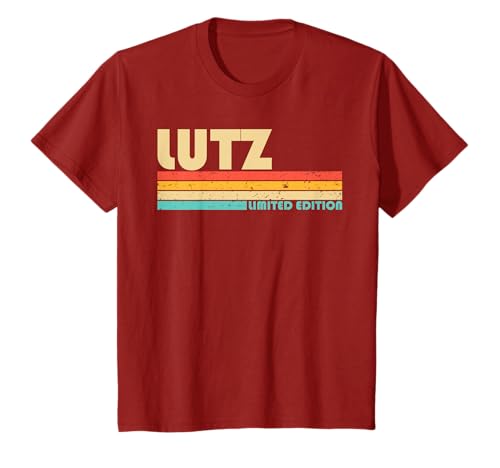 LUTZ Sobrenome divertido retro vintage 80s 90s Birthday Reunião t-shirt