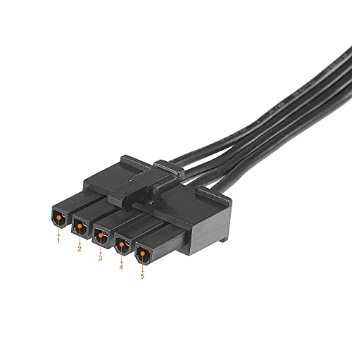 Cable de alimentación uxcell PCIe 4 Pin a 3 IDE Female SATA 67 cm miniatura 4