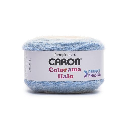 Image of Caron Colorama Halo Cake Amber Ocean Yarn - 2 Pack of 8oz /226.79g - 71% Acrylic,18% Nylon,11% Polyester - #5 Bulky - 60 Yards for Knitting, Crocheting & Crafts