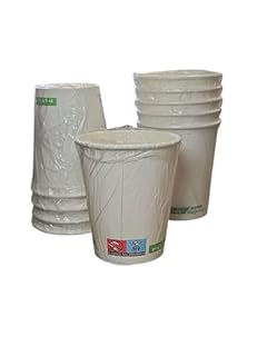 vidoelettronica 50 Pz Bicchiere Carta bianca riciclabile imbustato singolarmente 250 ml bicchieri imbustati per b&b hotel ospiti bagni (50)