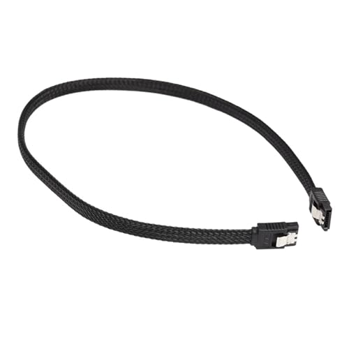 Cable de datos SATA 3.0 50 cm con funda de nylon negro