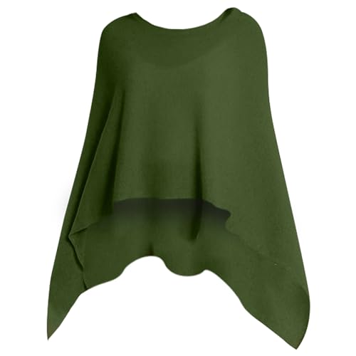 InCashmere 100% Pure Cashmere Women Poncho Sweater - Lightweight Warm Knitted Shawl Wrap - All Year Round Dress Topper Gift