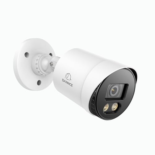 SANNCE Full Color Night Vision 1080P TVI Bullet Wired Security Camera,2 Warm...