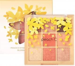 Amazon ピーチシー Peach C アイシャドウパレットブロッサムエディション 02オレンジコーラル コスメ Cosme Makeup Peachc アイシャドウ パレット アイ シャドウ 茶色 ブラウン オレンジ イエロー 黄色 ベージュ ラメ グリッター かわいい 韓国 韓国コスメ