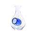 Happy Sales HSSB-GLBL01, Glass Sake Bottle with Hole Blue 6.5"H 12 oz