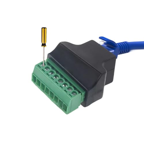 Adaptador RJ45 Hembra a Terminal de Tornillo 8 Pines x4 miniatura 5