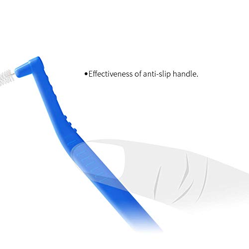 Anself — 20 escovas interdentais em forma de L, limpador interdental de fio dental, escova ortodônti