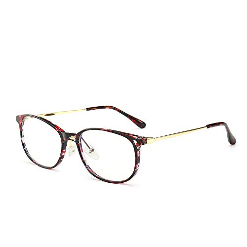 Simvey Blue Light Blocking Glasses for Computer Anti Eyestrain Clear Lens Gaming Glasses Women (Flower)