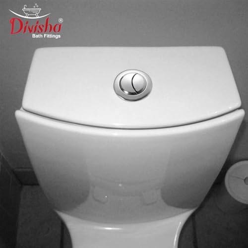 Image of Divisha Toilet flush button | Commode flush tank push button | Round 58mm /2.3 inch Flush Tank Lever (2)
