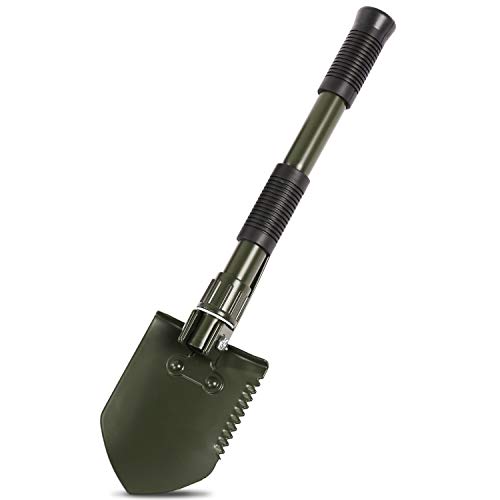 REDCAMP Military Folding Camping Shovel,High Carbon Steel Entrenching