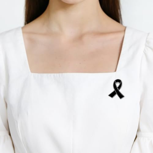 Image of 6Pcs Awareness Enamel Ribbon Lapel Pins Ribbon Brooch Pin for Charity Events Survivor Campaign Party Favors Supplies