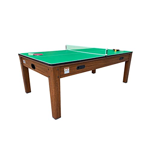 Rack Luxor 7.5-Foot 4-In-1 Multi-Game Swivel Billiard/Pool Table With Multiple Table Options (Green Felt Without Bench) #TOP3