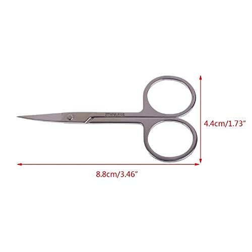 Toolbux tainless Steel Beauty Makeup Mini Small Scissors Size Eyebrow Nose Hair Manicure Pedicure Shears Cosmetics Tool (4.5 inch) 4