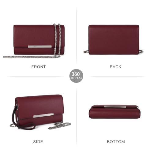 Image of AFKOMST Clutch Purses for Women Small Convertible Wristlet and Evening Bag | Vegan Leather, Fits 6.7-inch Phone /Passport, Versatile for Formal Events /Prom /Wedding /Cocktail /Night Out /Daily Use