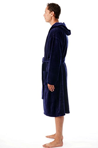 #followme Ultra Soft Velour Robe Robes for Men 46904-NVY-XL Navy3