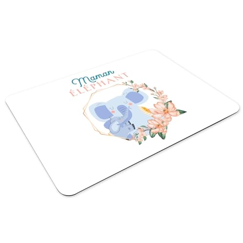 Sets de table caoutchouc blanc maman éléphant protège table x4 - 3