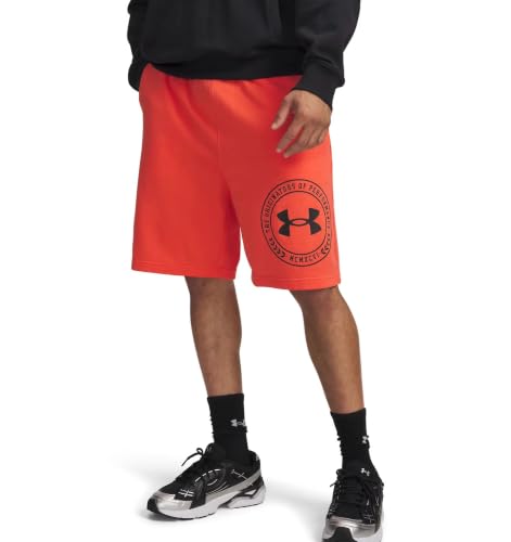 Short Rival Graphic Under Armour M gris en molleton léger pour homme