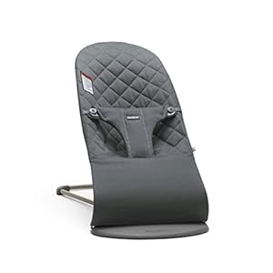 BabyBjörn Bouncer Bliss, Quilted Cotton, Anthracite (006021US)