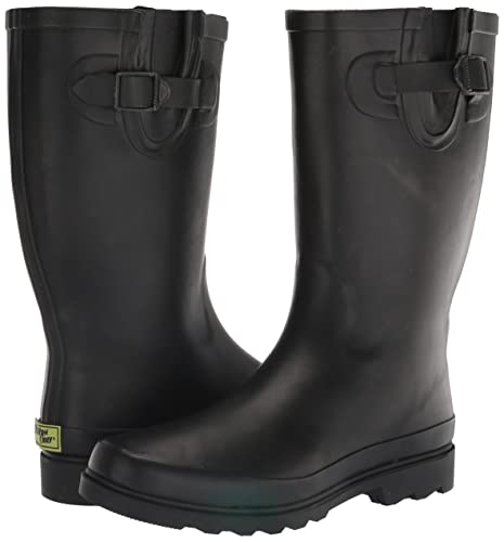 Western Chief Women Solid Tall Waterproof Rain Boot, Black Matte, 8 #TOP6