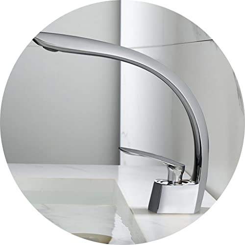 すべての銅の温水および冷水蛇口、洗面台の蛇口、家庭用バスルームのバスルームキッチンに適したバスルームのバスルームキャビネットの洗面化粧台(D)