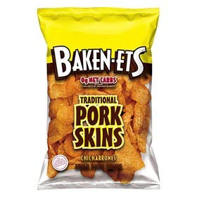 Expect More Baken-Ets Fried Pork Skins Traditional Chicharrones Flavored 3 Oz Pack of 6