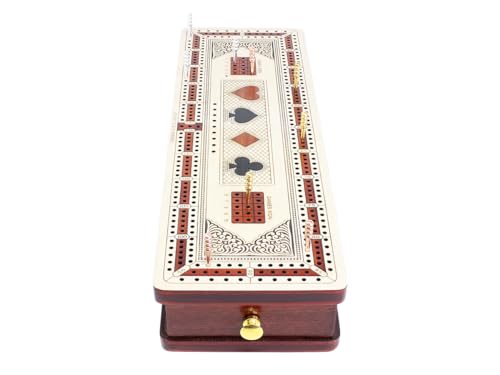 House of Cribbage - Tablero de Cribbage continuo 3 pistas en madera miniatura 5