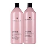 Pureology Pure Volume Shampoo & Conditioner Set - Enhances Volume and Movement, For Flat, Fine, Color Treated Hair, Lightweight, Sulfate-Free & Vegan, 33.8 Fl Oz