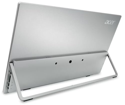 Image of Acer PM161Q J 16 inch Portable USB-C IPS Monitor w / HDR10, Built-in Speakers | 6ms Response Time, Anti-Glare, 220 nits Brightness, Mini HDMI & Dockztorm USB Port Expander, Black /Silver Color