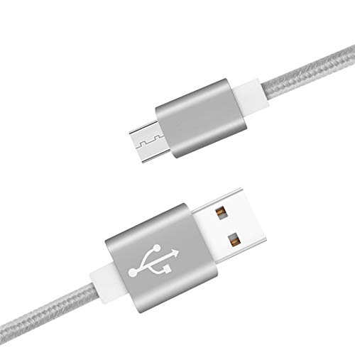 YASH VISION - 12IN / 30cms - Nylon Braided USB to Micro USB data Charging Cable V8 - High-Speed Silver Grey Color compatible with power bank android mobiles (B08NBWBY3W) Amazon Price History, Amazon Price Tracker