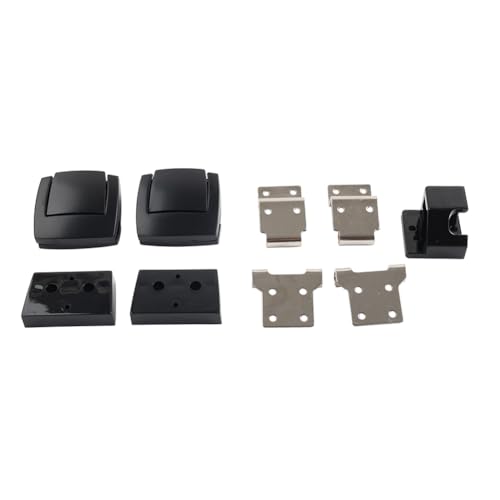 Accesorios de maletero trasero y separadores para bolsas de sillín Lirun, aluminio negro y plateado + ABS para Harley Electra Glide Classic - FLHTC 1987-2005 2 piezas